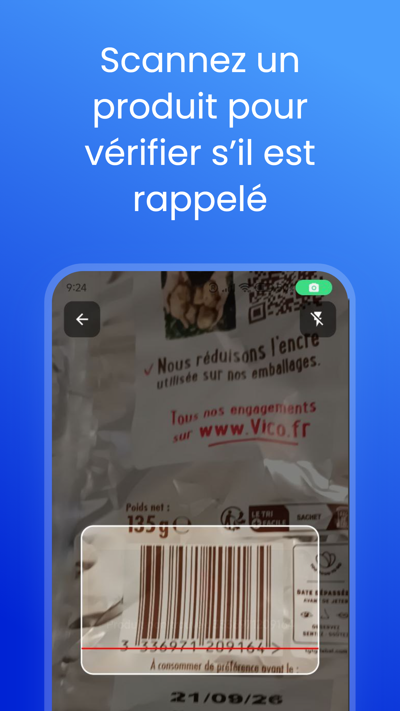 Scannez un produit pour vérifier s’il est rappelé